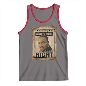 Martin Luther King Jr Tank Top The Time Is Always Right To Do What Is Right MLK Quote TS14 Deep Heather Red Print Your Wear