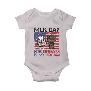 His Dream is My Dream Baby Onesie Martin Luther King Jr MLK Day TS14 Ice Gray Print Your Wear