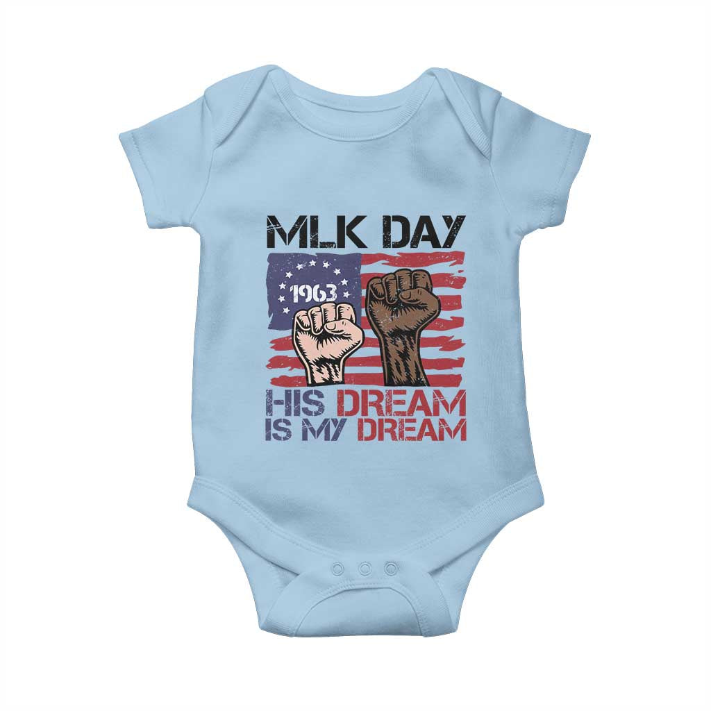His Dream is My Dream Baby Onesie Martin Luther King Jr MLK Day TS14 Light Blue Print Your Wear