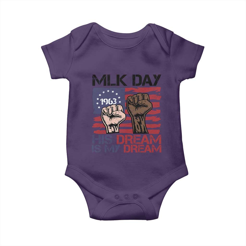 His Dream is My Dream Baby Onesie Martin Luther King Jr MLK Day TS14 Purple Print Your Wear