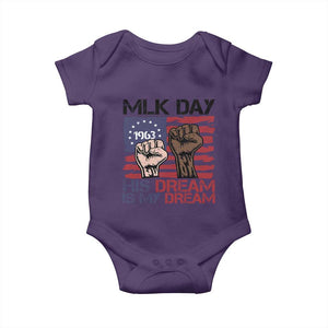 His Dream is My Dream Baby Onesie Martin Luther King Jr MLK Day TS14 Purple Print Your Wear