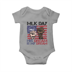 His Dream is My Dream Baby Onesie Martin Luther King Jr MLK Day TS14 Sport Gray Print Your Wear