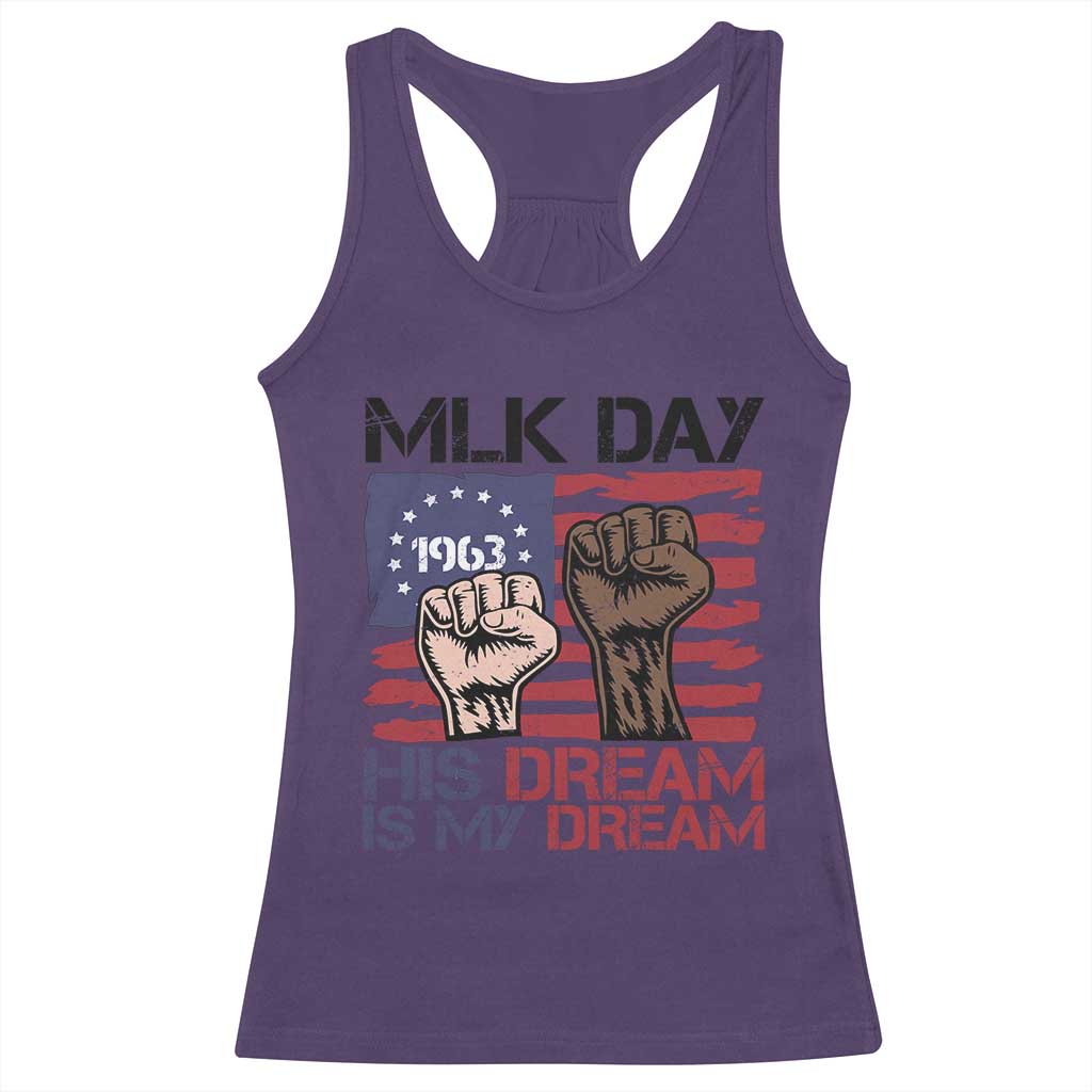 His Dream is My Dream Racerback Tank Top Martin Luther King Jr MLK Day TS14 Purple Print Your Wear