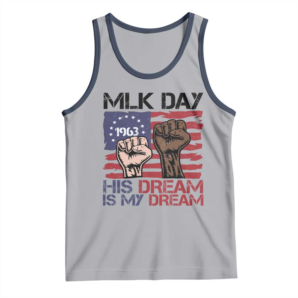 His Dream is My Dream Tank Top Martin Luther King Jr MLK Day TS14 Athletic Heather Navy Print Your Wear