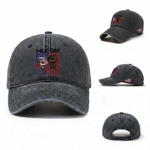 His Dream is My Dream Washed Cotton Baseball Cap Martin Luther King Jr MLK Day TS14 Washed Cap Universal Fit Dark Gray Print Your Wear