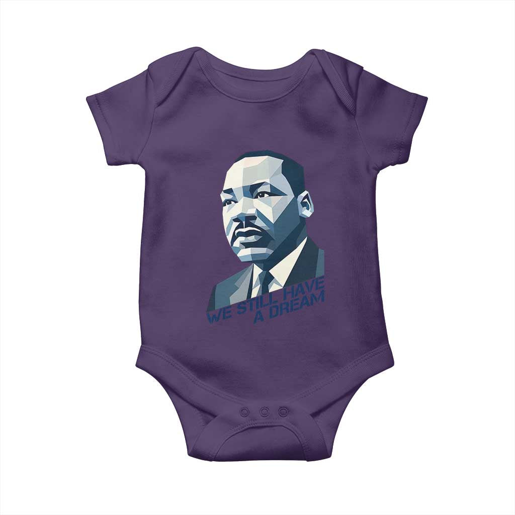 Martin Luther King Jr Baby Onesie We Still Have A Dream TS14 Purple Print Your Wear