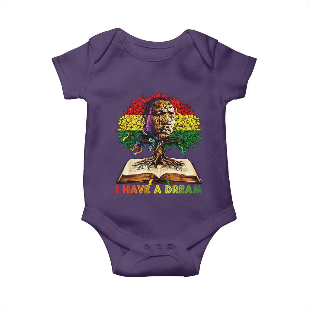Martin Luther King Jr Baby Onesie Black History Month Melanin African TS14 Purple Print Your Wear