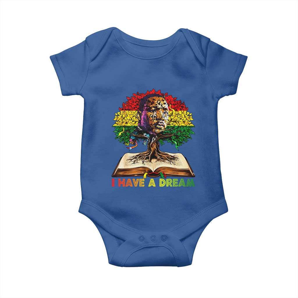 Martin Luther King Jr Baby Onesie Black History Month Melanin African TS14 Royal Blue Print Your Wear