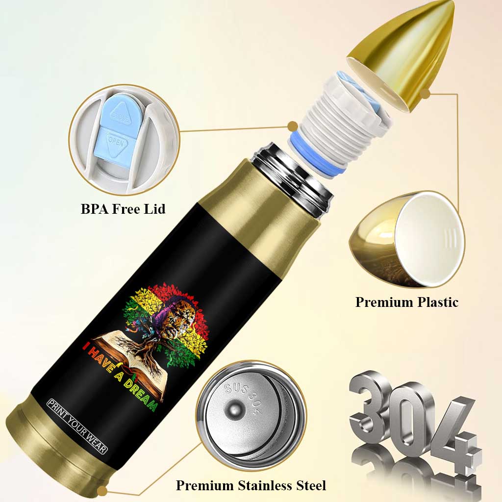 Martin Luther King Jr Bullet Tumbler Black History Month Melanin African TS14 Print Your Wear
