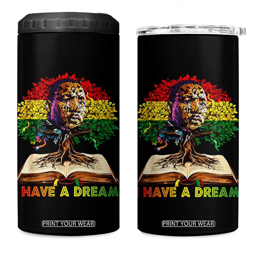 Martin Luther King Jr 4 in 1 Can Cooler Tumbler Black History Month Melanin African TS14 One Size: 16 oz Black Print Your Wear