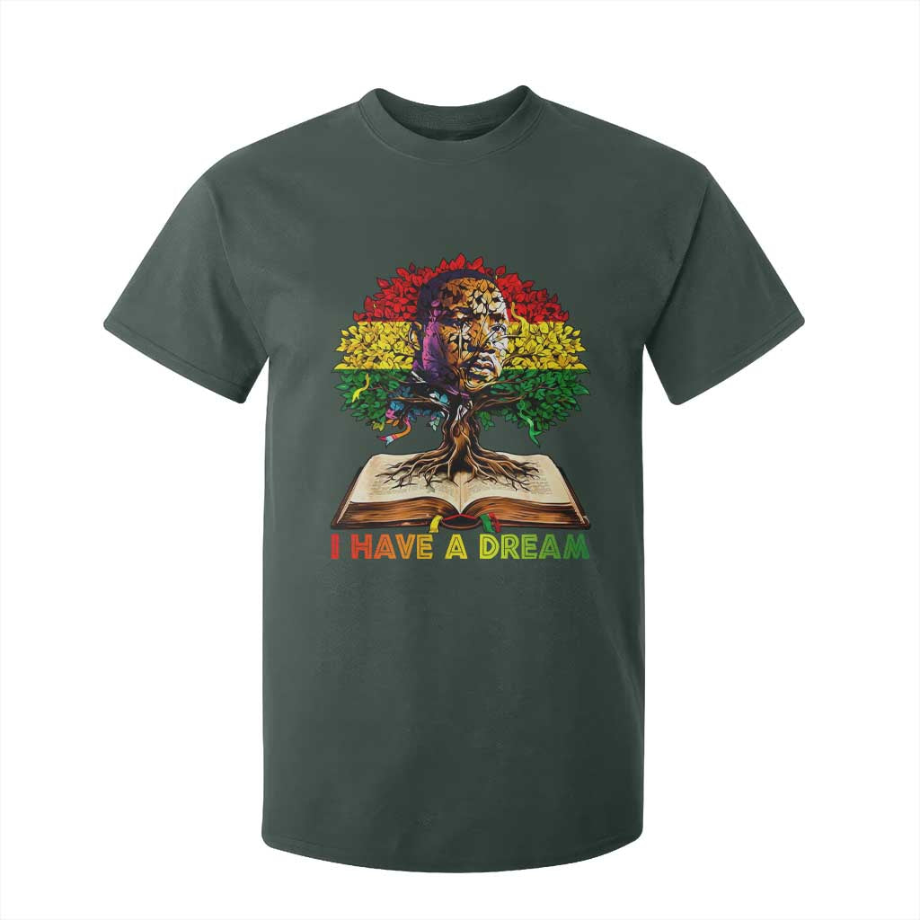Martin Luther King Jr T Shirt For Kid Black History Month Melanin African TS14 Dark Forest Green Print Your Wear