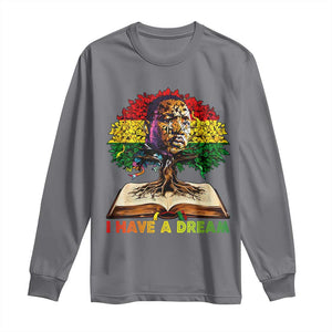 Martin Luther King Jr Long Sleeve Shirt Black History Month Melanin African TS14 Charcoal Print Your Wear