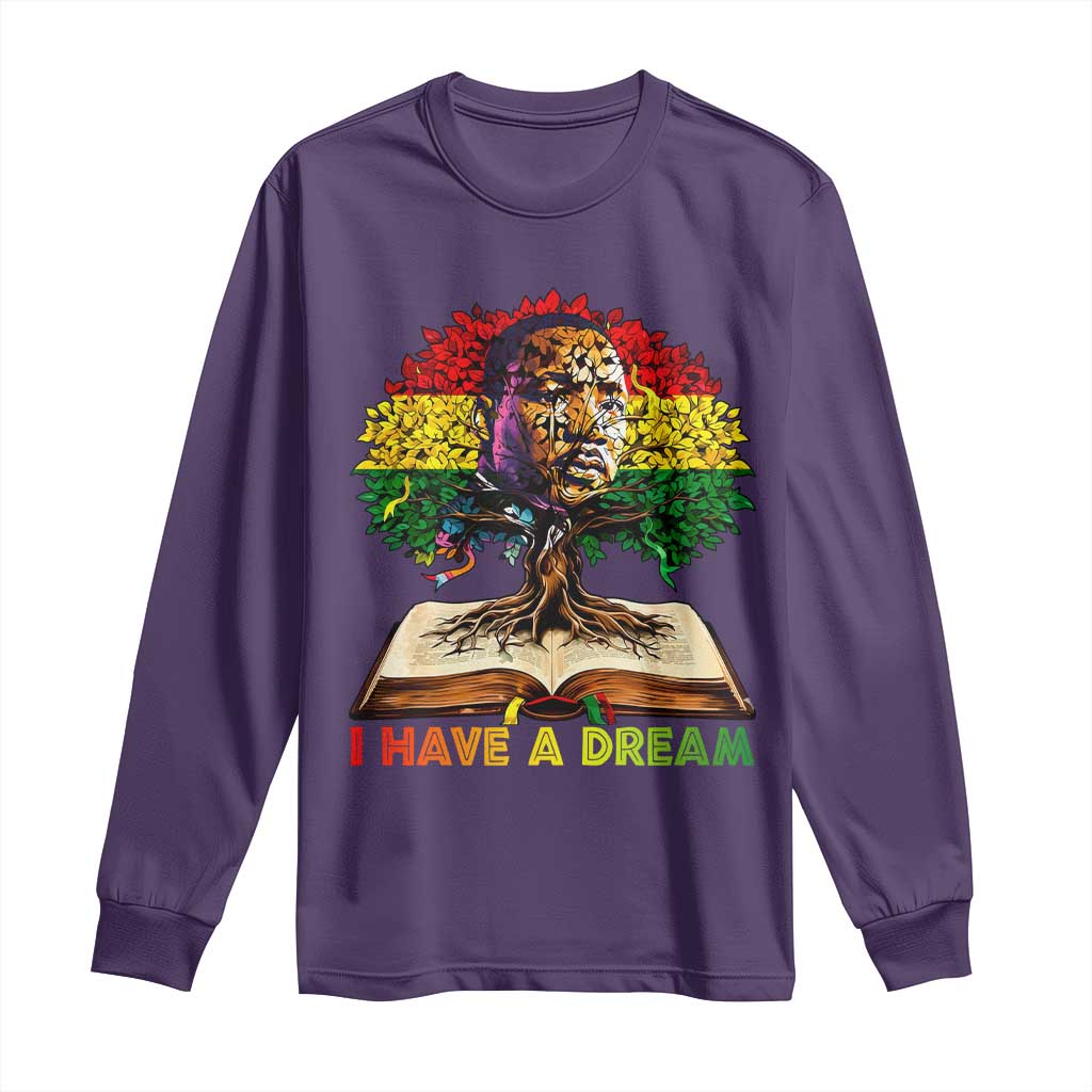 Martin Luther King Jr Long Sleeve Shirt Black History Month Melanin African TS14 Purple Print Your Wear