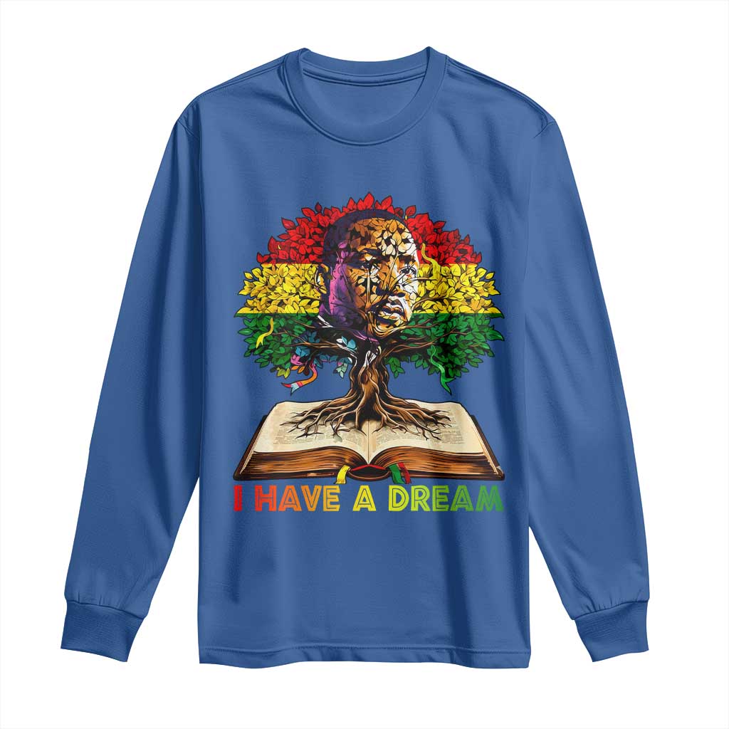 Martin Luther King Jr Long Sleeve Shirt Black History Month Melanin African TS14 Royal Blue Print Your Wear