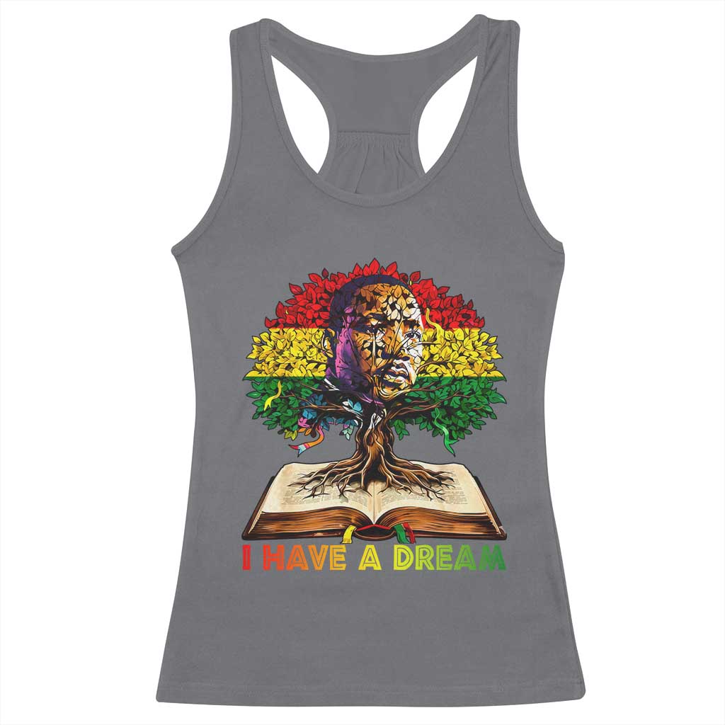 Martin Luther King Jr Racerback Tank Top Black History Month Melanin African TS14 Charcoal Print Your Wear