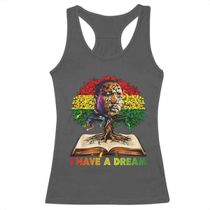 Martin Luther King Jr Racerback Tank Top Black History Month Melanin African TS14 Dark Heather Print Your Wear