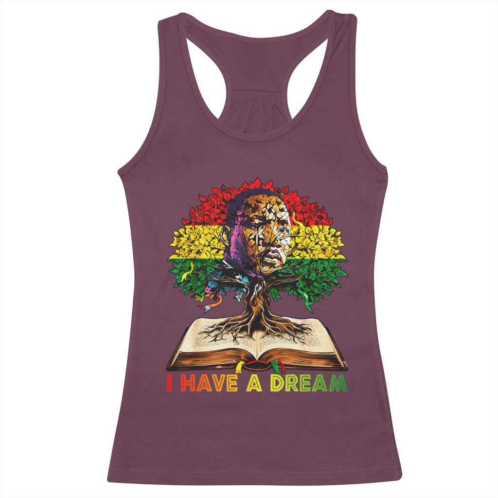 Martin Luther King Jr Racerback Tank Top Black History Month Melanin African TS14 Maroon Print Your Wear