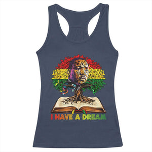 Martin Luther King Jr Racerback Tank Top Black History Month Melanin African TS14 Navy Print Your Wear