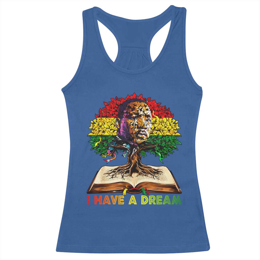 Martin Luther King Jr Racerback Tank Top Black History Month Melanin African TS14 Royal Blue Print Your Wear
