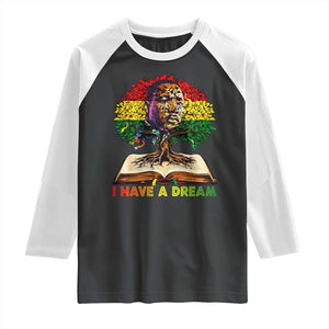 Martin Luther King Jr Raglan Shirt Black History Month Melanin African TS14 Black White Print Your Wear