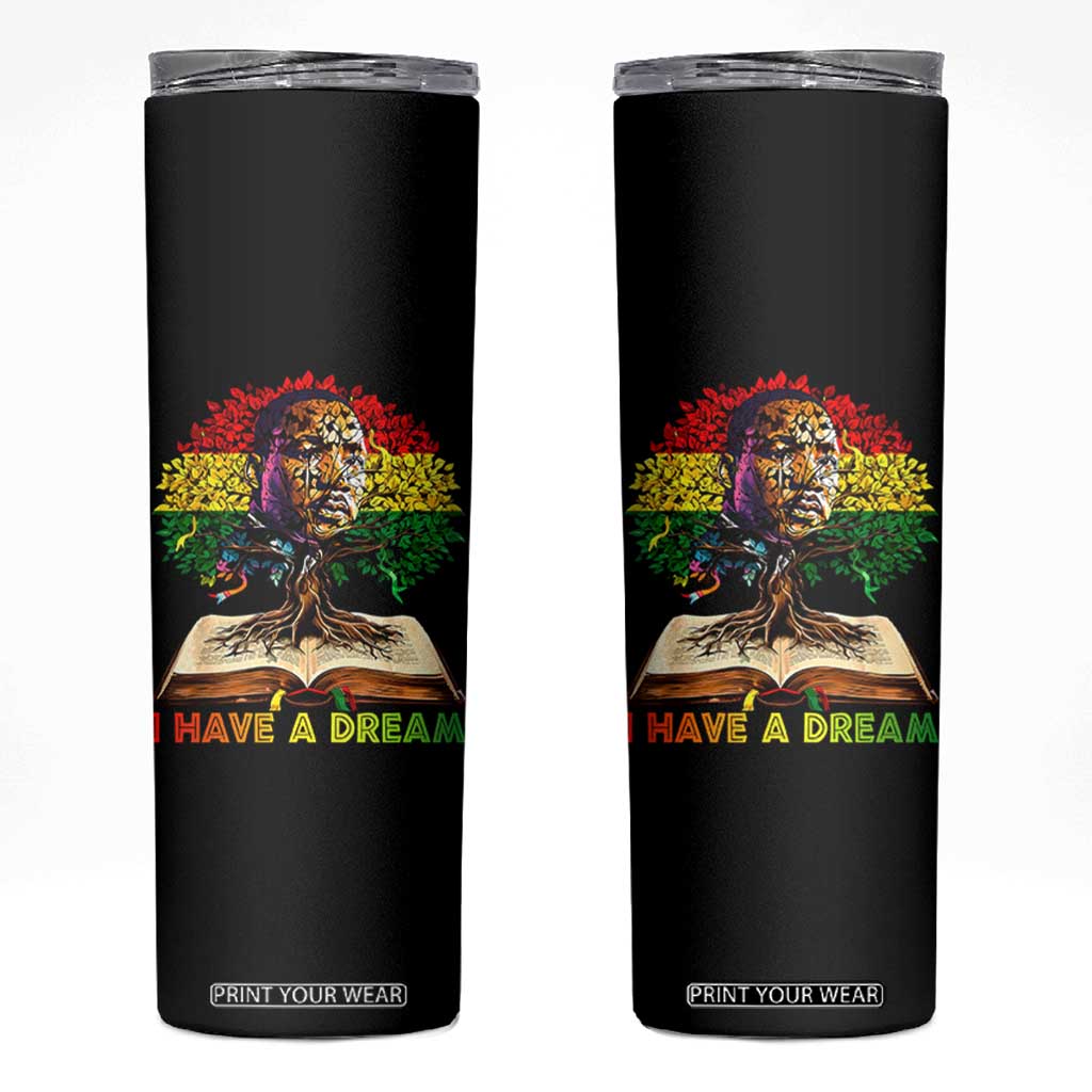 Martin Luther King Jr Skinny Tumbler Black History Month Melanin African TS14 Black Print Your Wear