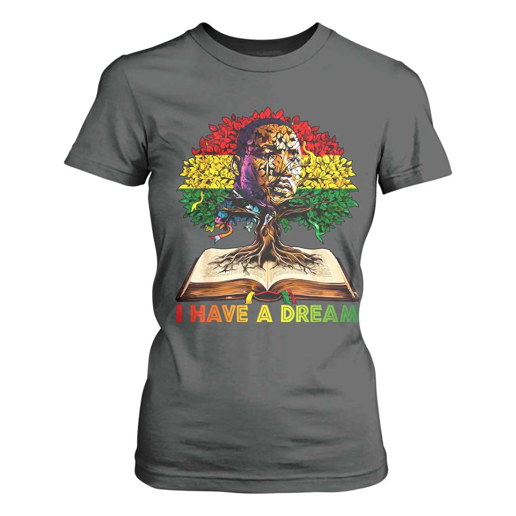 Martin Luther King Jr T Shirt For Women Black History Month Melanin African TS14 Dark Heather Print Your Wear