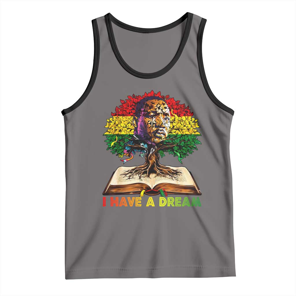Martin Luther King Jr Tank Top Black History Month Melanin African TS14 Deep Heather Black Print Your Wear