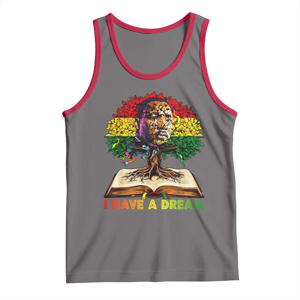 Martin Luther King Jr Tank Top Black History Month Melanin African TS14 Deep Heather Red Print Your Wear