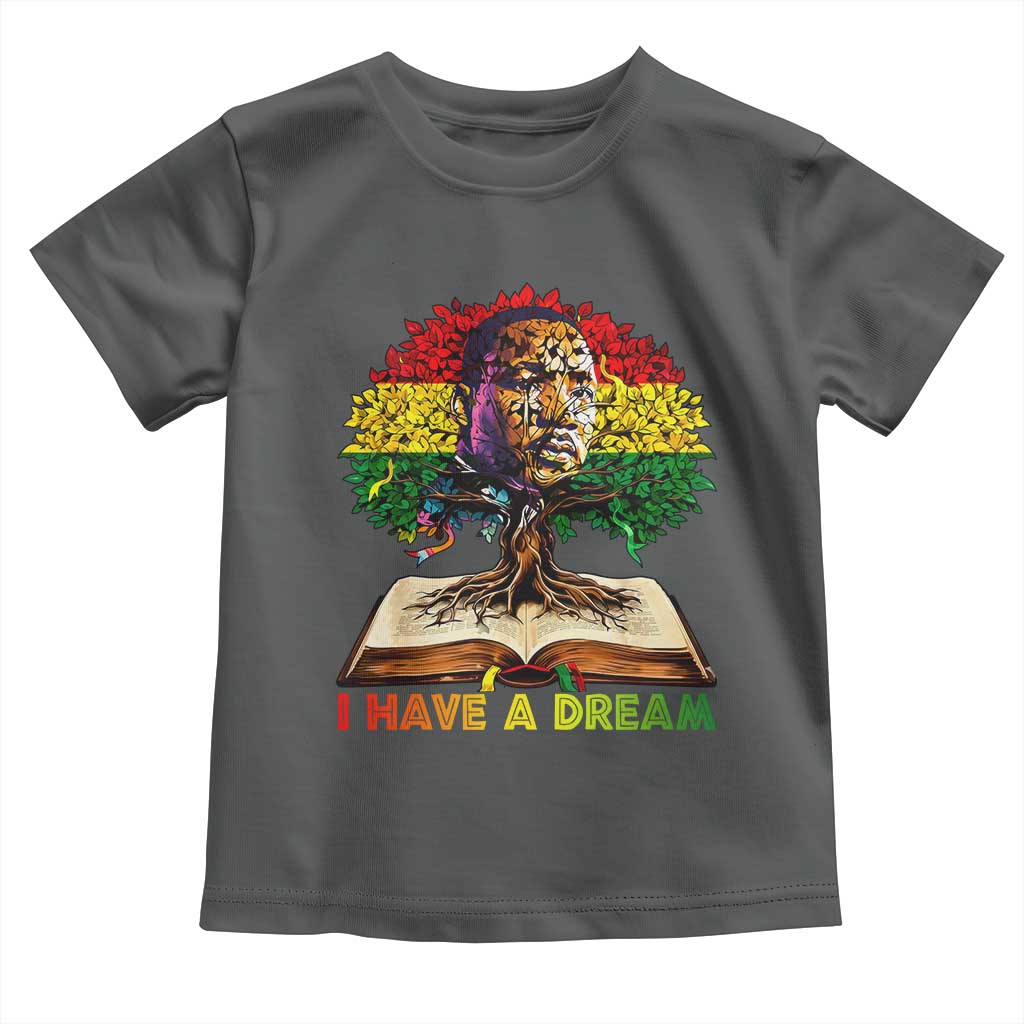 Martin Luther King Jr Toddler T Shirt Black History Month Melanin African TS14 Dark Heather Print Your Wear