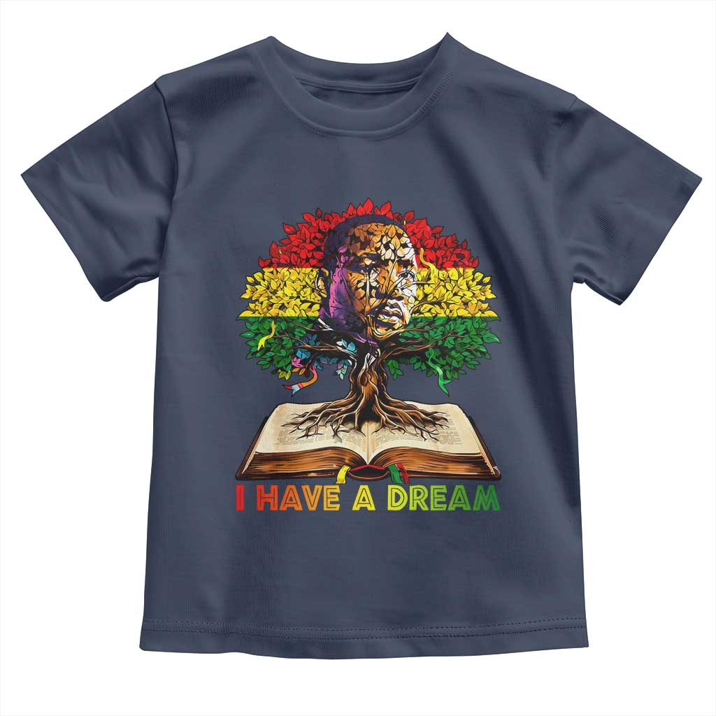Martin Luther King Jr Toddler T Shirt Black History Month Melanin African TS14 Navy Print Your Wear