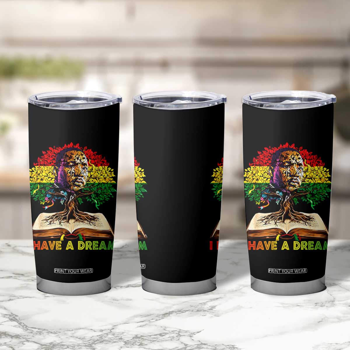 Martin Luther King Jr Tumbler Cup Black History Month Melanin African TS14 Print Your Wear