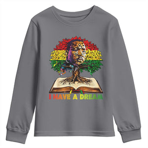 Martin Luther King Jr Youth Sweatshirt Black History Month Melanin African TS14 Charcoal Print Your Wear