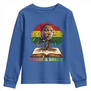 Martin Luther King Jr Youth Sweatshirt Black History Month Melanin African TS14 Royal Blue Print Your Wear