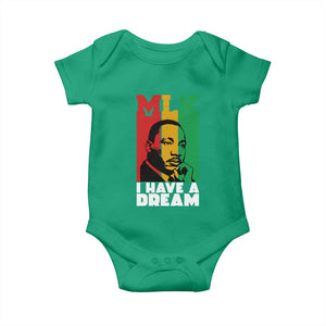 Martin Luther King Jr Baby Onesie I Have Dream MLK Quote TS14 Irish Green Print Your Wear