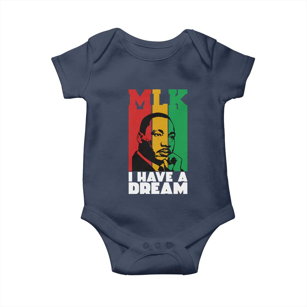 Martin Luther King Jr Baby Onesie I Have Dream MLK Quote TS14 Navy Print Your Wear