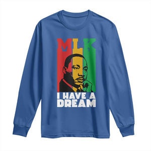 Martin Luther King Jr Long Sleeve Shirt I Have Dream MLK Quote TS14 Royal Blue Print Your Wear