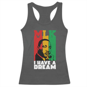 Martin Luther King Jr Racerback Tank Top I Have Dream MLK Quote TS14 Dark Heather Print Your Wear