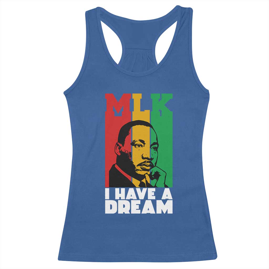 Martin Luther King Jr Racerback Tank Top I Have Dream MLK Quote TS14 Royal Blue Print Your Wear