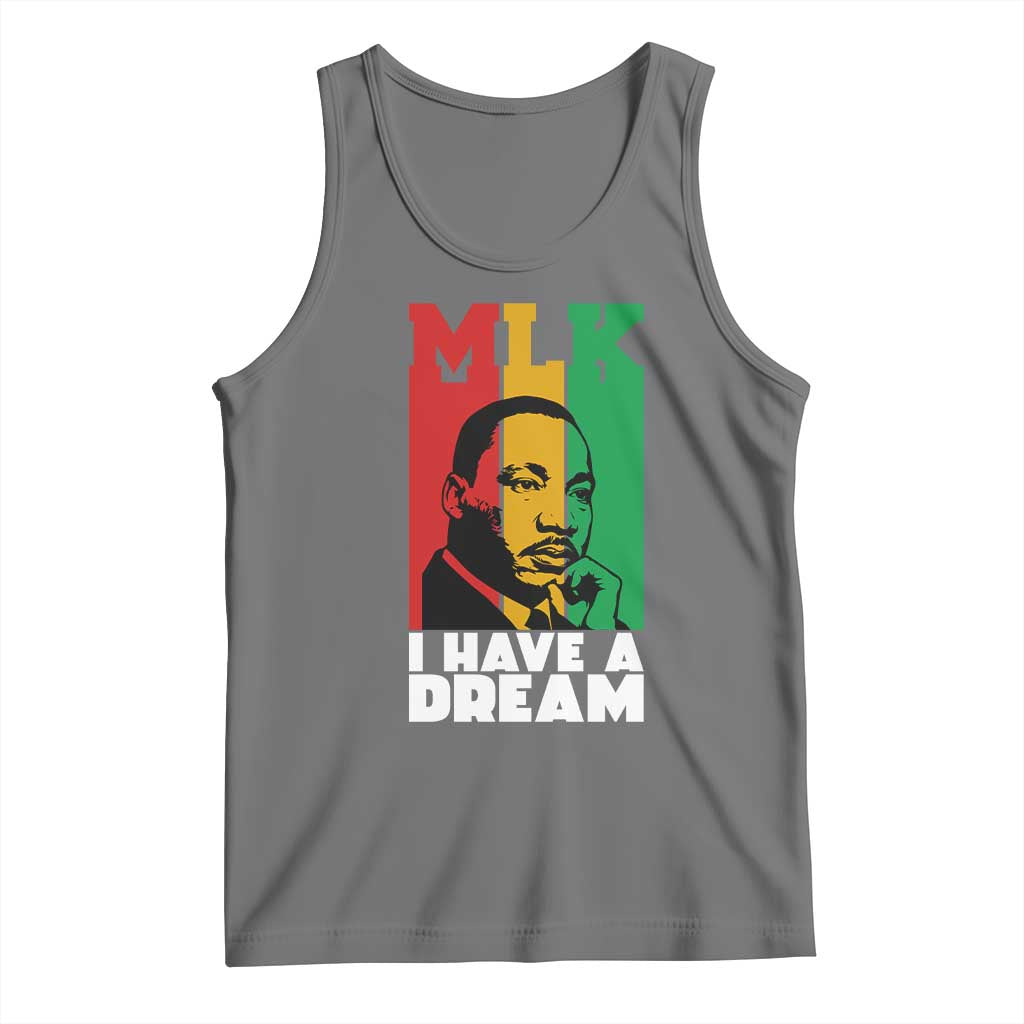 Martin Luther King Jr Tank Top I Have Dream MLK Quote TS14 Black Heather Print Your Wear