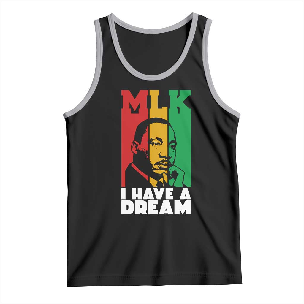 Martin Luther King Jr Tank Top I Have Dream MLK Quote TS14 Black Athletic Heather Print Your Wear