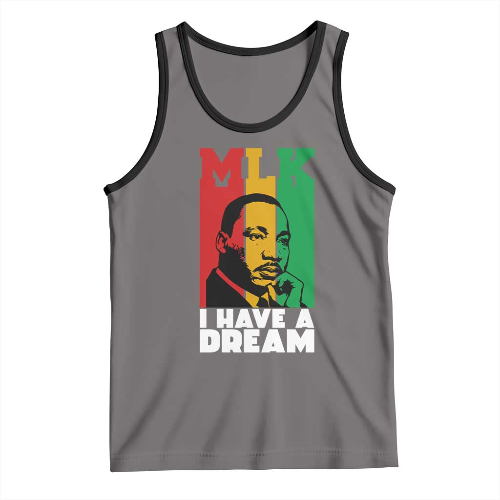 Martin Luther King Jr Tank Top I Have Dream MLK Quote TS14 Deep Heather Black Print Your Wear