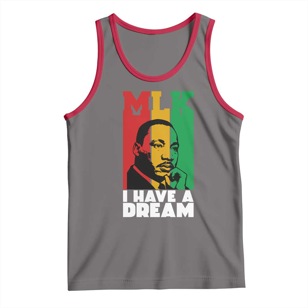 Martin Luther King Jr Tank Top I Have Dream MLK Quote TS14 Deep Heather Red Print Your Wear