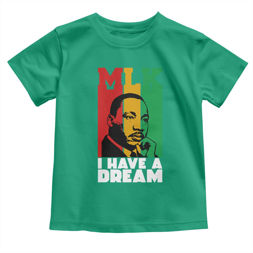 Martin Luther King Jr Toddler T Shirt I Have Dream MLK Quote TS14 Irish Green Print Your Wear