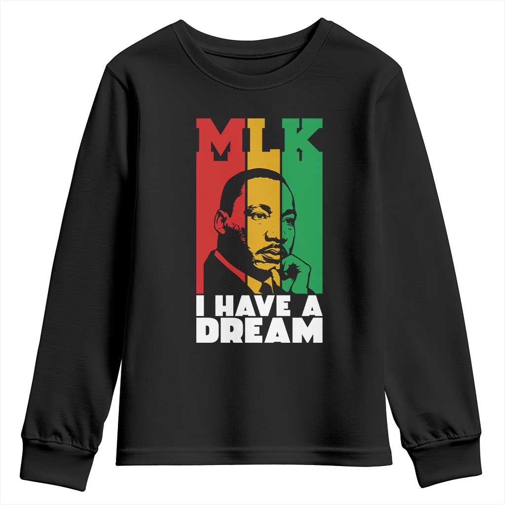 Martin Luther King Jr Youth Sweatshirt I Have Dream MLK Quote TS14 Black Print Your Wear