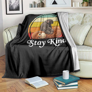 Punch Mokey Throw Blanket Viral Trend Baby Monkey Stay Kind TS14 Print Your Wear