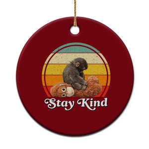 Punch Mokey Ceramic Ornament Viral Trend Baby Monkey Stay Kind TS14 1pc Red Print Your Wear