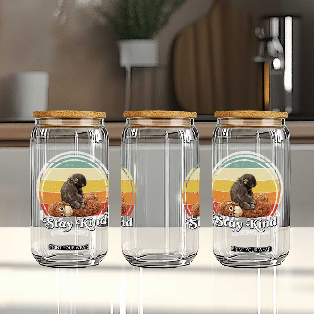 Punch Mokey Glass Can Viral Trend Baby Monkey Stay Kind TS14 Print Your Wear