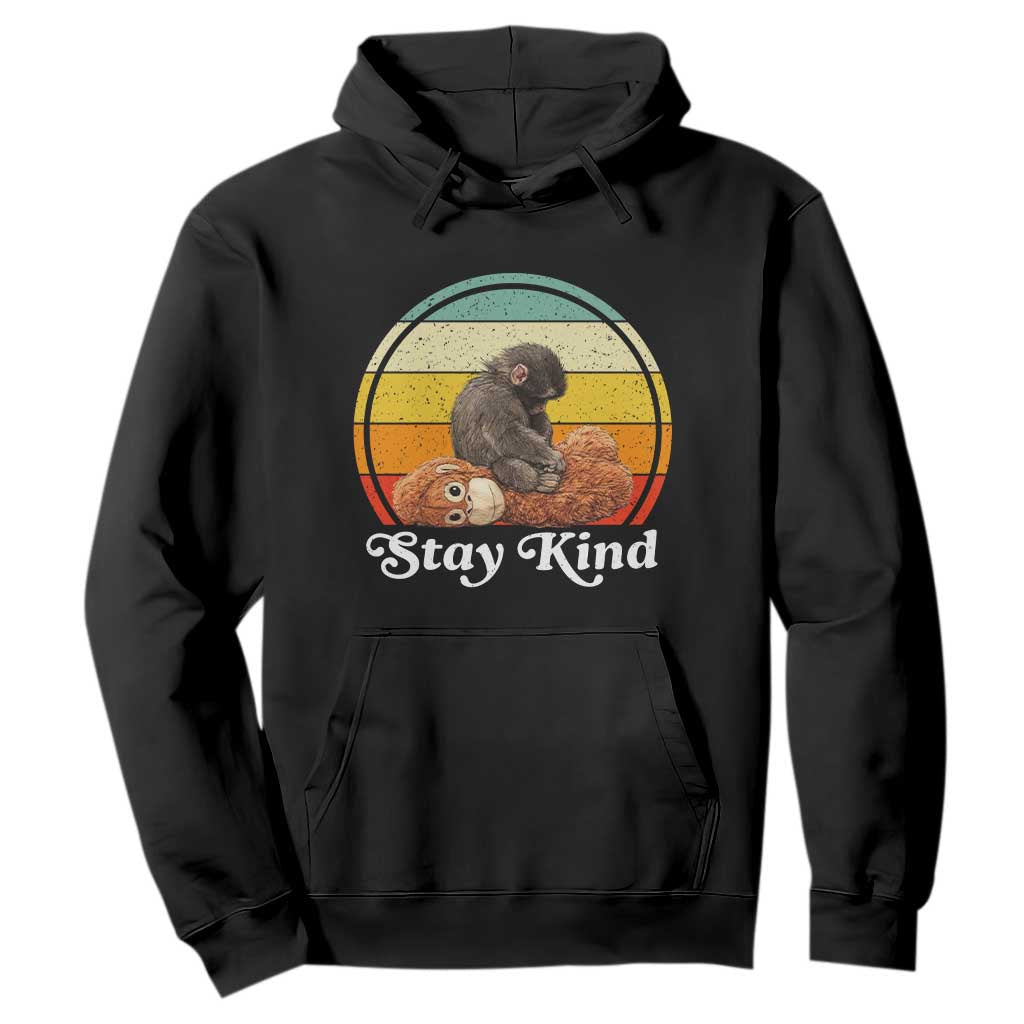 Punch Mokey Hoodie Viral Trend Baby Monkey Stay Kind TS14 Black Print Your Wear