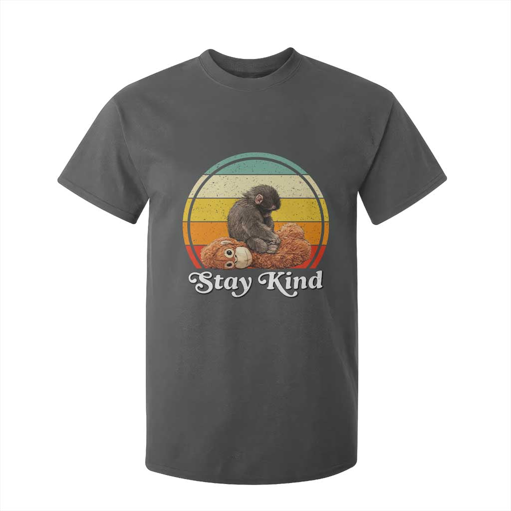Punch Mokey T Shirt For Kid Viral Trend Baby Monkey Stay Kind TS14 Dark Heather Print Your Wear