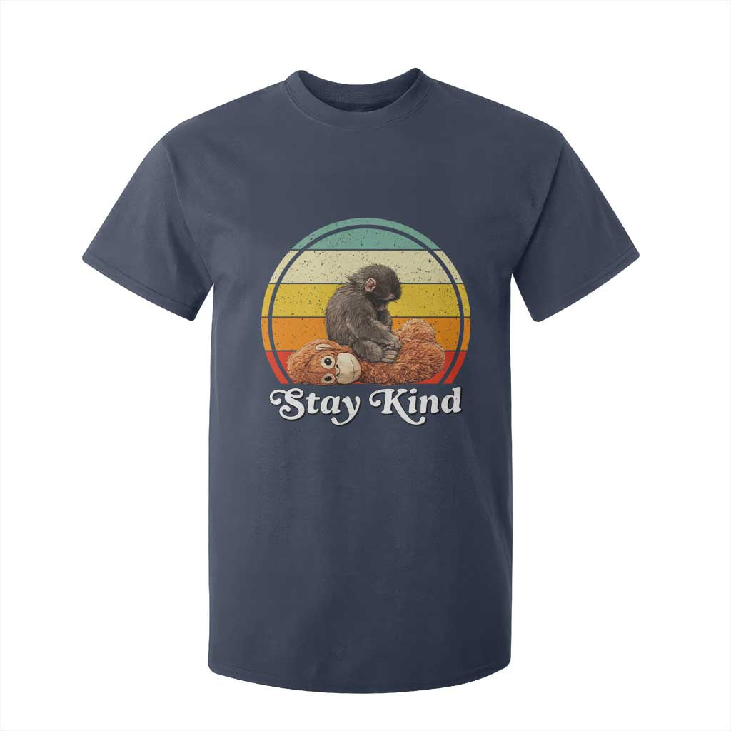 Punch Mokey T Shirt For Kid Viral Trend Baby Monkey Stay Kind TS14 Navy Print Your Wear